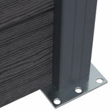 Fence Panel Set Grey 872x186 cm WPC 3211835