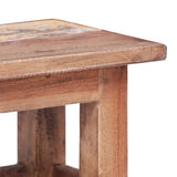 ZNTS Nesting Tables 2 pcs Solid Mahogany Wood 283922