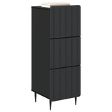 Drawer Cabinet Black 33 x 34.5 x 92 cm Engineered Wood 894386