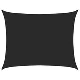 Sunshade Sail 160 g/m Rectangular Black 6x8 m HDPE 311745