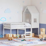 High Sleeper Bed without Mattress White 80x200 cm Solid Wood Pine 3282011