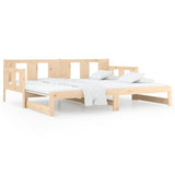 Pull-out Day Bed without Mattress Solid Wood Pine 2x cm 820287