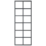 Sliding Door with Hardware Set ESG Glass&Aluminium 76x205 cm 3081956