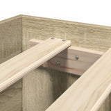 Bed Frame with Headboard without Mattress Sonoma Oak 90x190 cm Single 3295613