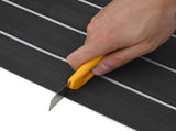 Boat Mat Striped Dark Grey and White 240 x 60 cm EVA 42046776