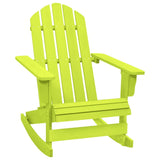 Garden Adirondack Rocking Chair Solid Fir Wood Green 315886