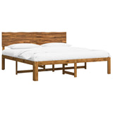 Double Bed Frame with Headboard ROSTOCK Natural 200 x 200 cm 3405426