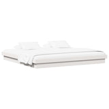 Bed Frame White 200 x 200 cm Solid Pine Wood 8004799