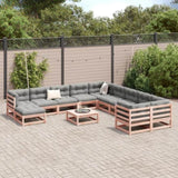 ZNTS 12 Piece Garden Sofa Set Solid Wood Douglas Fir 3299653