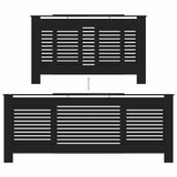MDF Radiator Cover Black 205 cm 325552