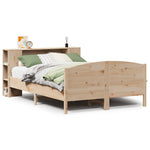 ZNTS Bookcase Bed without Mattress 135x190cm Solid Wood Pine 3323074