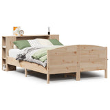 ZNTS Bookcase Bed without Mattress 135x190cm Solid Wood Pine 3323074