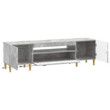 LED TV Cabinet Concrete Grey Engineered Wood 897128