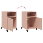 ZNTS Bedside Cabinets 2 pcs Pink 36x39x59 cm Steel 846719