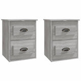 Wall-mounted Bedside Cabinets 2 pcs Grey Sonoma 41.5x36x53cm 816405