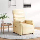Recliner Chair Cream Faux Leather 342687