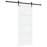 Sliding Door ORKDAL White and Black 83 x 202 cm Solid Pine Wood 3333729