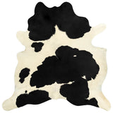 Real Cowhide Rug Black and White 180x220 cm 376702