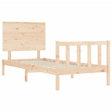 Bed Frame without Mattress Small Single Solid Wood Pine 3193361