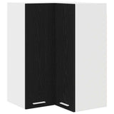 Hanging Cabinet Black Oak and White 57 x 57 x 80 cm 884291