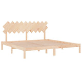 Bed Frame without Mattress 200x200 cm Solid Wood 3104888