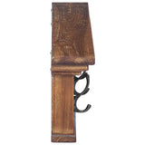 Wall Mounted Coat Rack Natural 70 x 10 x 20 cm Solid Teak Wood 42017958
