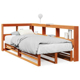 Bookcase Bed without Mattress Wax Brown 75x190cm Solid Wood Pine 3324525