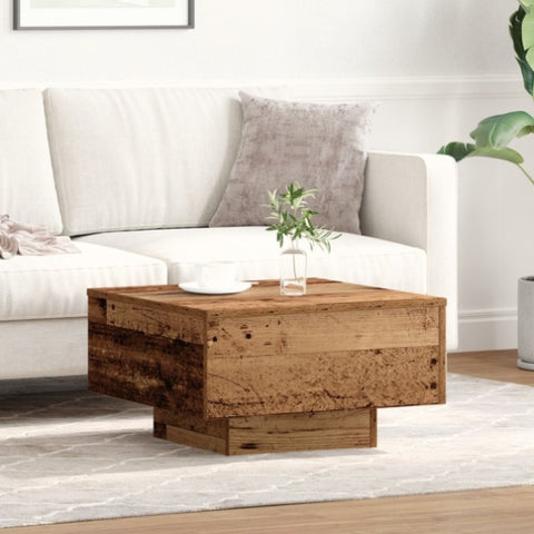 ZNTS Coffee Table, Old Wood, 55x55x31 cm, Engineered Wood 862991