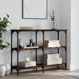 Console Table Smoked Oak 100x29x75 cm Engineered Wood 834102