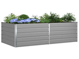 Planter Light Grey 195 x 100 x 75 cm Galvanised Steel 42018168