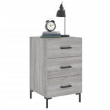 Bedside Cabinet Grey Sonoma 40x40x66 cm Engineered Wood 827666