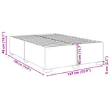 Bed Frame without Mattress Black Full Faux Leather 3284579