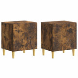 Bedside Table 2 pcs Smoked Oak 43 x 34.5 x 50 cm 895036