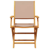 Garden Chairs 2 pcs Taupe Solid Wood Acacia and Fabric 367671