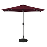 Garden Parasol with LED Lights and Base 300 x 300 cm Polyester 42036271
