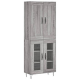 Highboard Grey Sonoma 69.5x34x180 cm Engineered Wood 3199655