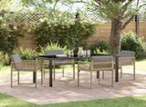 Garden Dining Set 5 pcs Beige Poly Rattan 3380767