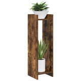 Plant Stand 2 pcs Smoked Oak 30 x 30 x 100 cm Engineered Wood 899571