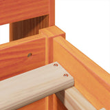 Bed Frame without Mattress Wax Brown 135x190 cm Solid Wood Pine 3323277