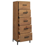 Chest of Drawers 42x35x110 cm Solid Pinewood 349927