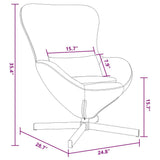 Egg Chair Dark Grey 63 x 73 x 90 cm Velvet 42002757