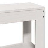 Bed Frame without Mattress White 200x200 cm Solid Wood Pine 3306448