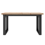 Coffee Table O-Frame 80x80x45.5 cm Solid Wood Pine and Steel 3282729