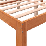 Bed Frame without Mattress Wax Brown 120x190 cm Small Double Solid Wood Pine 844268