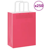 Paper Bags 250 pcs with Handles Pink 21x11x28 cm 4101895
