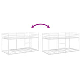 Bunk Bed without Mattress White 90x200 cm Steel 4019884