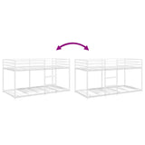 Bunk Bed without Mattress White 75x190 cm Steel 4019881