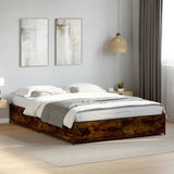 Bed Frame without Mattress Smoked Oak 120x190 cm Small Double 3279864