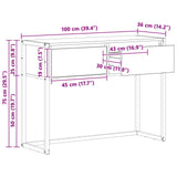 End Table Smoke Oak 100 x 36 x 75 cm Engineered Wood 886698
