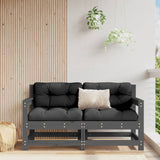 Garden Corner Sofas 2 pcs Grey Solid Wood Pine 825508